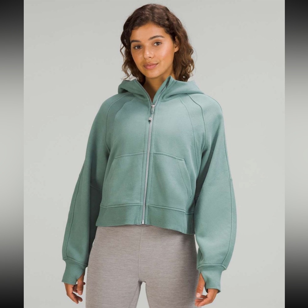 Scuba Full Zip Cropped Sweatshirt Tidewater Teal